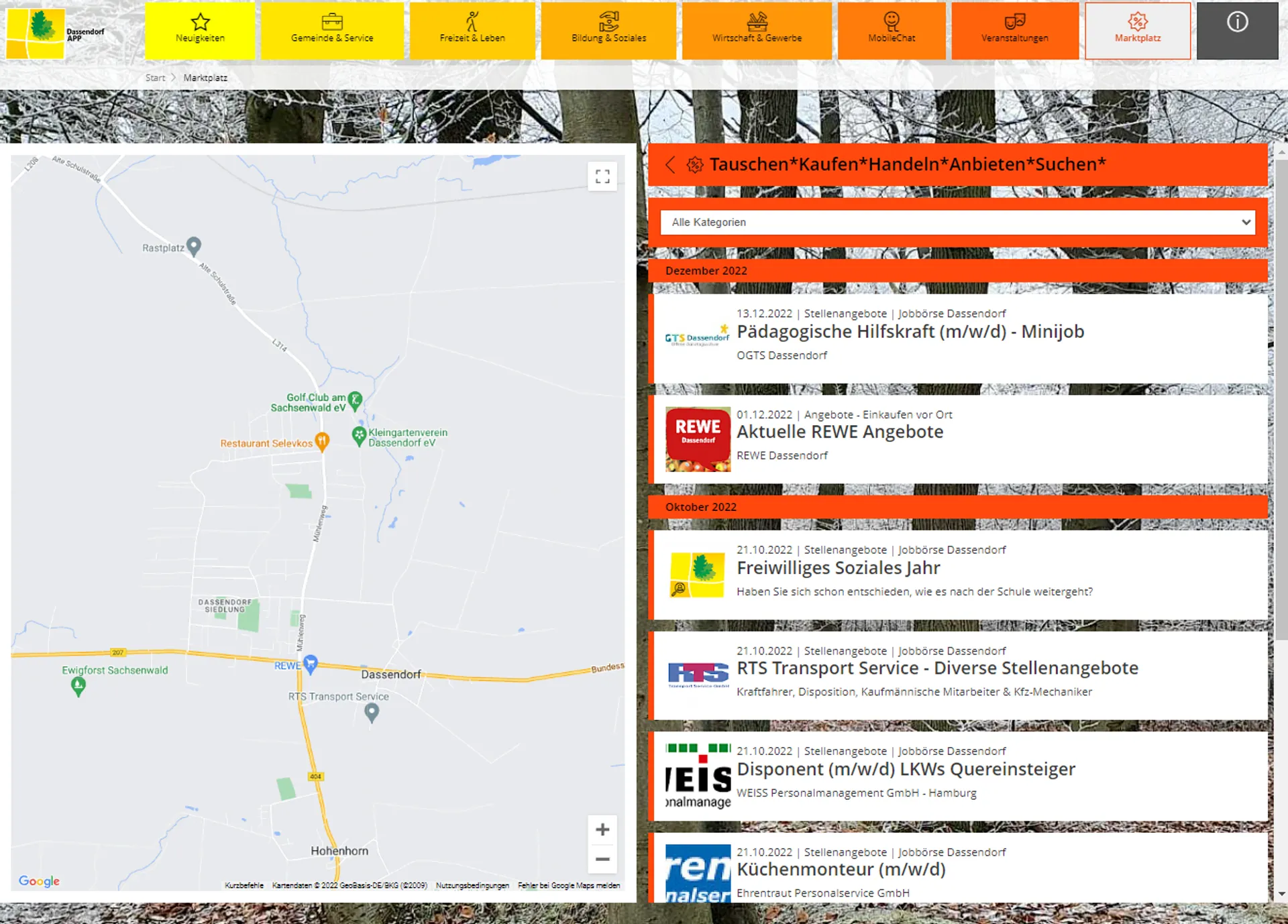 Homepage: dassendorf-app.de